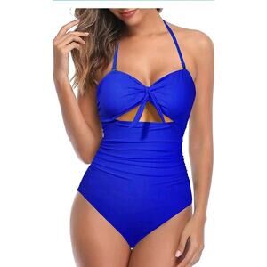 Tempt Me Women Sexy Cutout One Piece Swimsuits Tummy Control High Waisted Halter